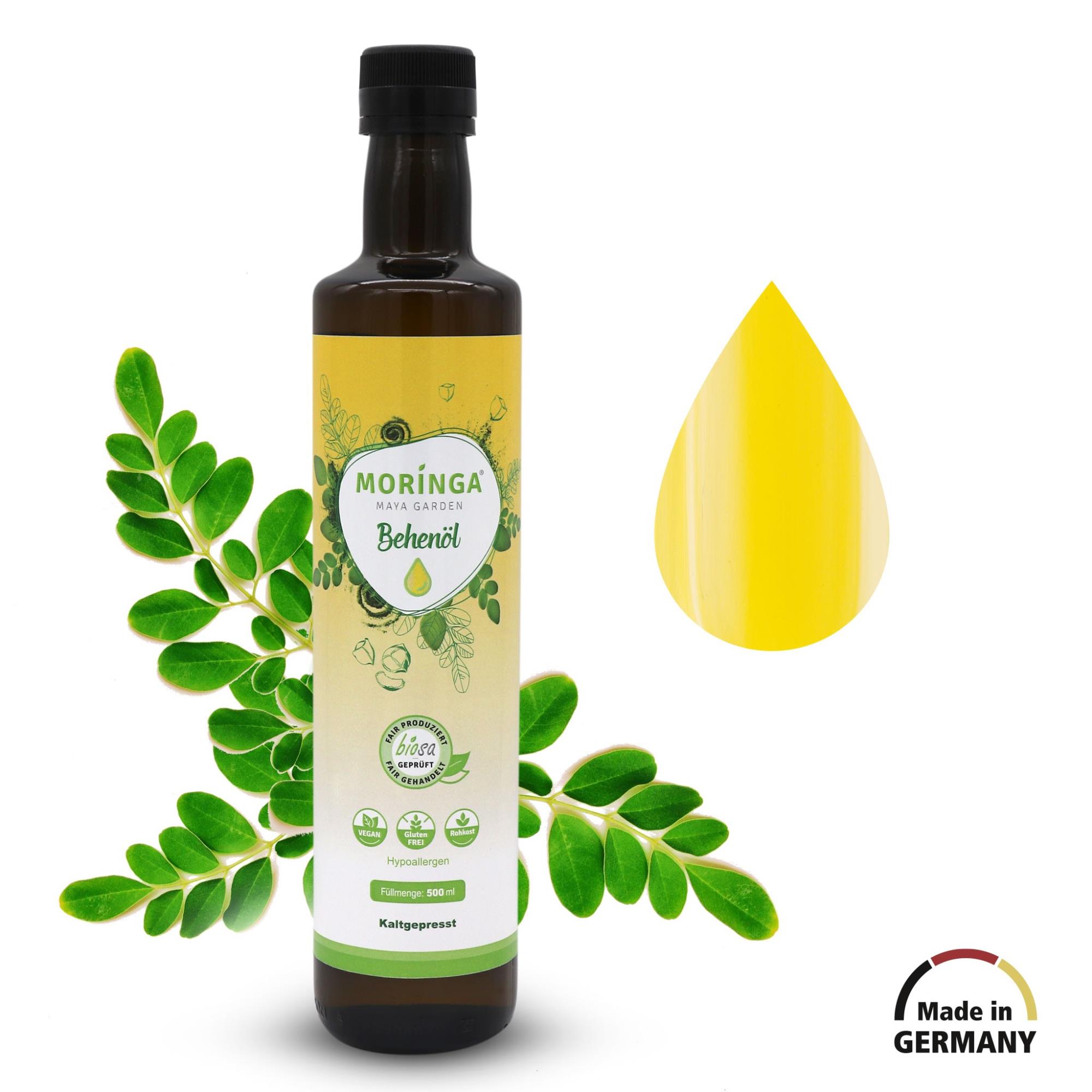 Moringa Oel kaufen Behenoel 500ml Moringa Maya Garden